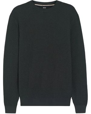 BOSS Crew-Neck Jumper - Black