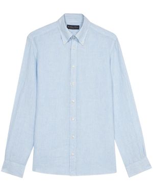 Brooks Brothers Linen Shirt - Blue
