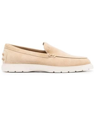 Tod's スエード ローファー - ナチュラル