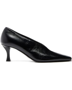 Proenza Schouler Trap Square-Toe Court Shoes - Black