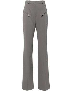 Del Core Pantalones Pitillo Con Cremallera - Gris