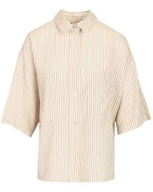 Barena Striped Pocket Shirt - Natural