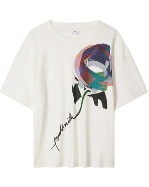 Paul Smith Floral-Print T-Shirt - White