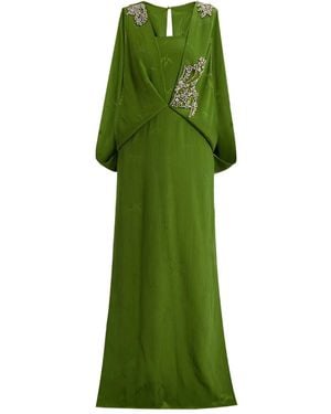 Erdem Sleeveless Drape Gown - Green