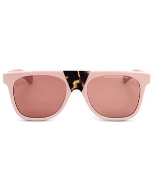 Calvin Klein Tortoiseshell-Effect Square-Frame Sunglasses - Pink
