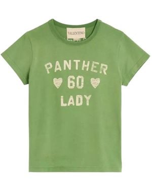 Valentino Garavani Printed Cotton T-Shirt - Green