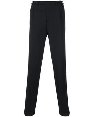 Canali Straight-Leg Wool Tailored Trousers - Blue