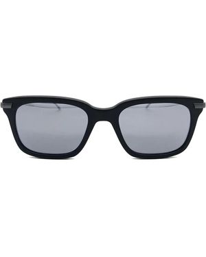 Thom Browne Rectangle-Frame Sunglasses - Black
