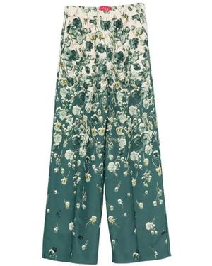 F.R.S For Restless Sleepers Floral-Print Palazzo Trousers - Green
