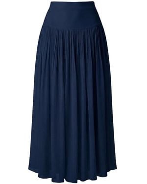 Nicholas Pleated Maxi Skirt - Blue