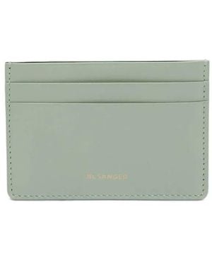 Jil Sander Leather Card Holder - Green