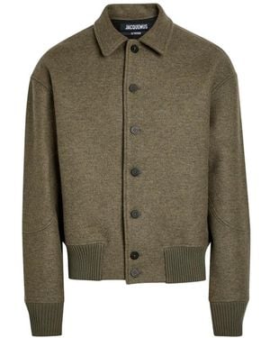 Jacquemus Geknöpfte Bomberjacke - Grün