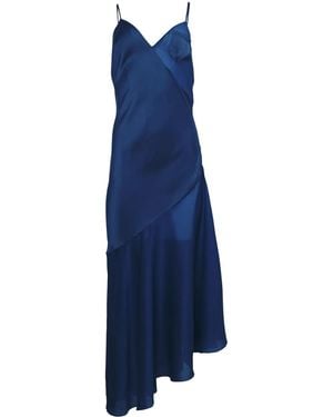 Fleur du Mal Satin Slip Dress - Blue