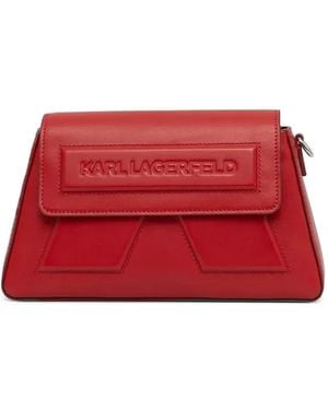 KARL LAGERFELD Ikon K Shoulder Bag - Red