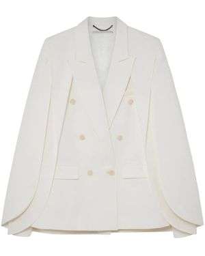 Stella McCartney Cape-Style Wool-Blend Blazer - White