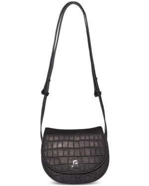 John Richmond Croc-Effect Shoulder Bag - White