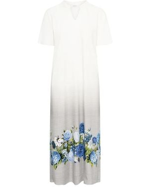 Rochas V-Neck Floral Nightdress - White
