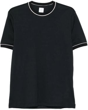 Eleventy T-Shirt mit Paspeln - Schwarz