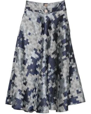 Leen Mougrhabi Evelyn A-Line Midi Skirt - Blue