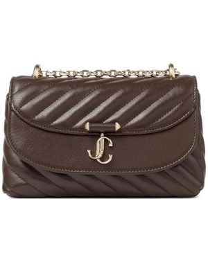 Jimmy Choo Curve S quilted crossbody bag - Braun