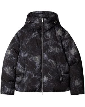 Off-White c/o Virgil Abloh Logo-Jacquard Puffer Jacket - Black