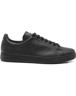 Tom Ford Sneakers Met Geperforeerd Detail - Zwart