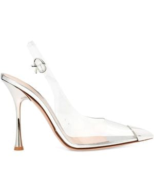 Gianvito Rossi 105Mm Diana Heeled Court Shoes - White