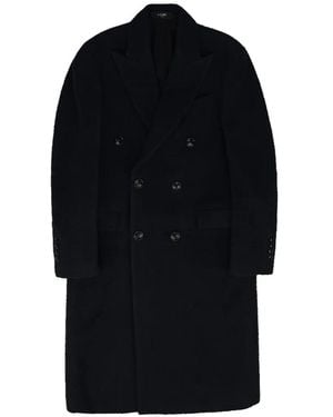 Amiri Double-Breasted Peak-Lapel Coat - Black