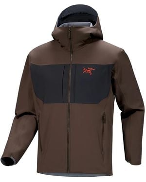 Arc'teryx ジップアップ パネル フーデッドジャケット - ブラウン