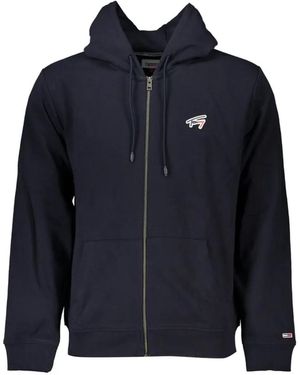Tommy Hilfiger Logo-Detail Zip-Up Hoodie - Blue