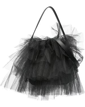 Simone Rocha Gerüschte Mini-Tasche - Schwarz