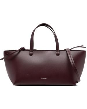 Jil Sander Logo Tote Bag - Purple