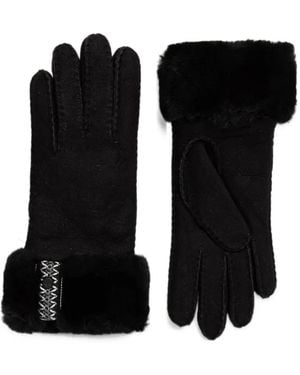 UGG Sheepskin Braid Gloves - Black