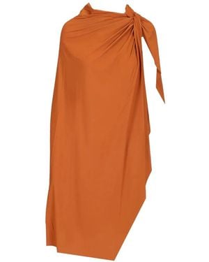 Amazuìn Milla Knot-Detail Wrap Skirt - Orange