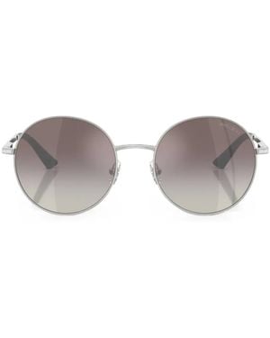 Jimmy Choo Glitter-Detail Round-Frame Sunglasses - Gray