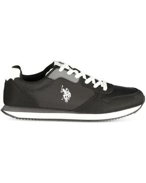 U.S. POLO ASSN. Logo-Detail Paneled Sneakers - Black