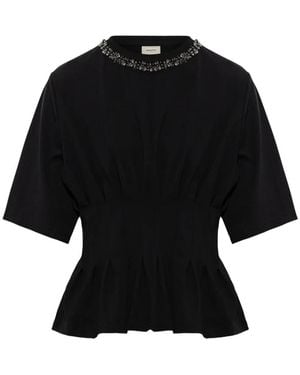 Gestuz Gnizez Crystal-Embellished Blouse - Black