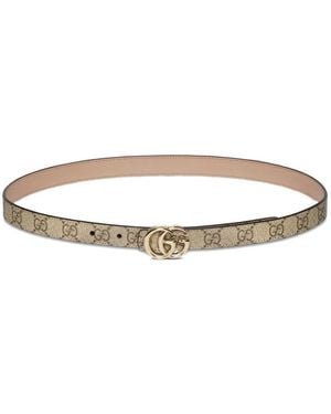 Gucci Gürtel Mit Monogrammmuster - Weiß