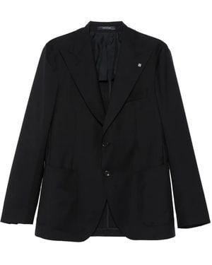 Tagliatore Pin-Lapel Virgin-Wool Jacket - Black