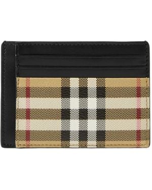 Burberry Check Card Holder - Black