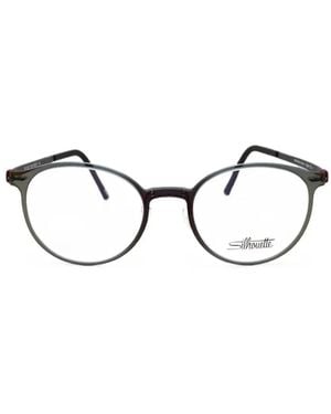 Silhouette Round-Frame Glasses - Green