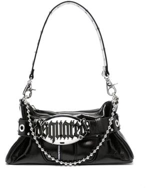 DSquared² Gothic ロゴプレート レザーショルダーバッグ - ブラック