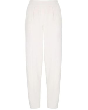 Panicale Knitted Tapered Pants - White