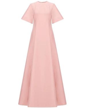 BERNADETTE Robe Longue Madeline À Manches Courtes - Rose