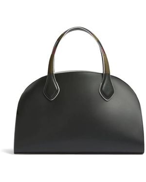 Marni コントラストエッジ レザーショルダーバッグ - ブラック