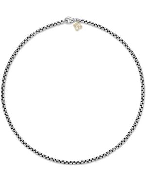 David Yurman 14Kt And Sterling Box Chain Necklace (3.6Mm) - Metallic