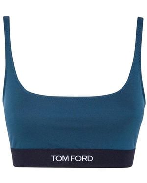 Tom Ford Logo-Underband Bra - Blue