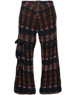 VITELLI Gestrickte Cropped-Cargohose - Schwarz