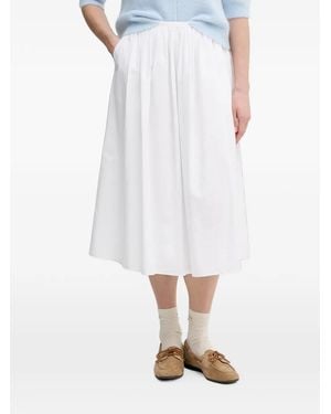 Ouí Gathered Midi Skirt - White