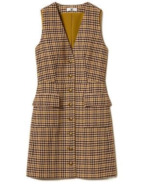 Twinset Short Houndstooth Shirt Dress - Brown